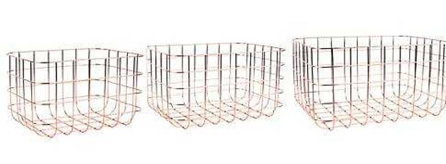 Decoraci N Design Store Accesorios De Ba O | Basket Set Grid