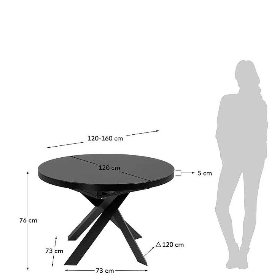 Mesas Kave Home | Mesa Extensible Redonda Vashti