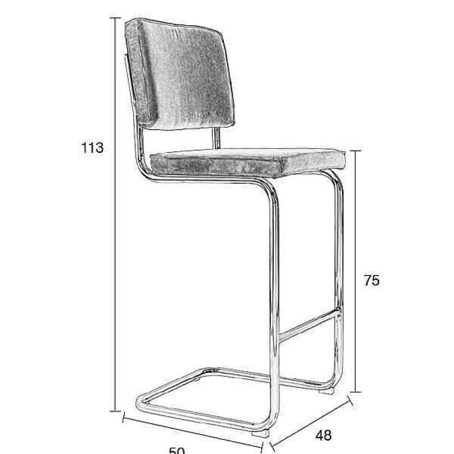 Sillas Zuiver | Taburete Bar Ridge Rib