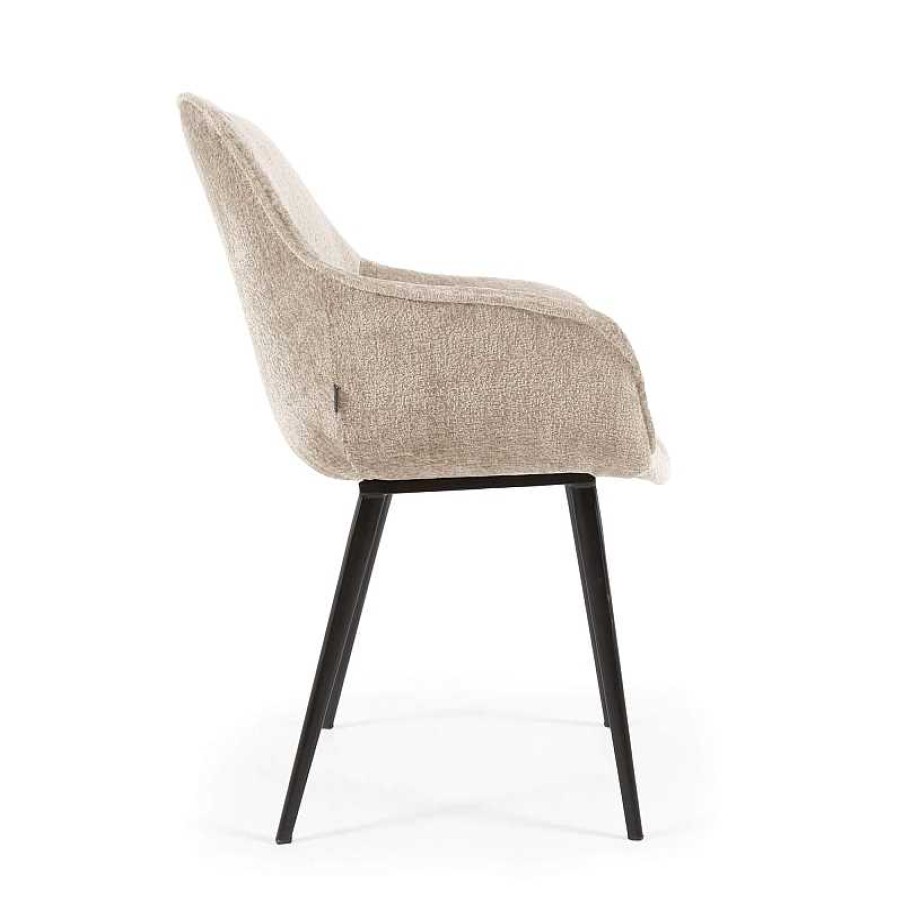 Sillas Kave Home | Silla Amira Chenilla Beige