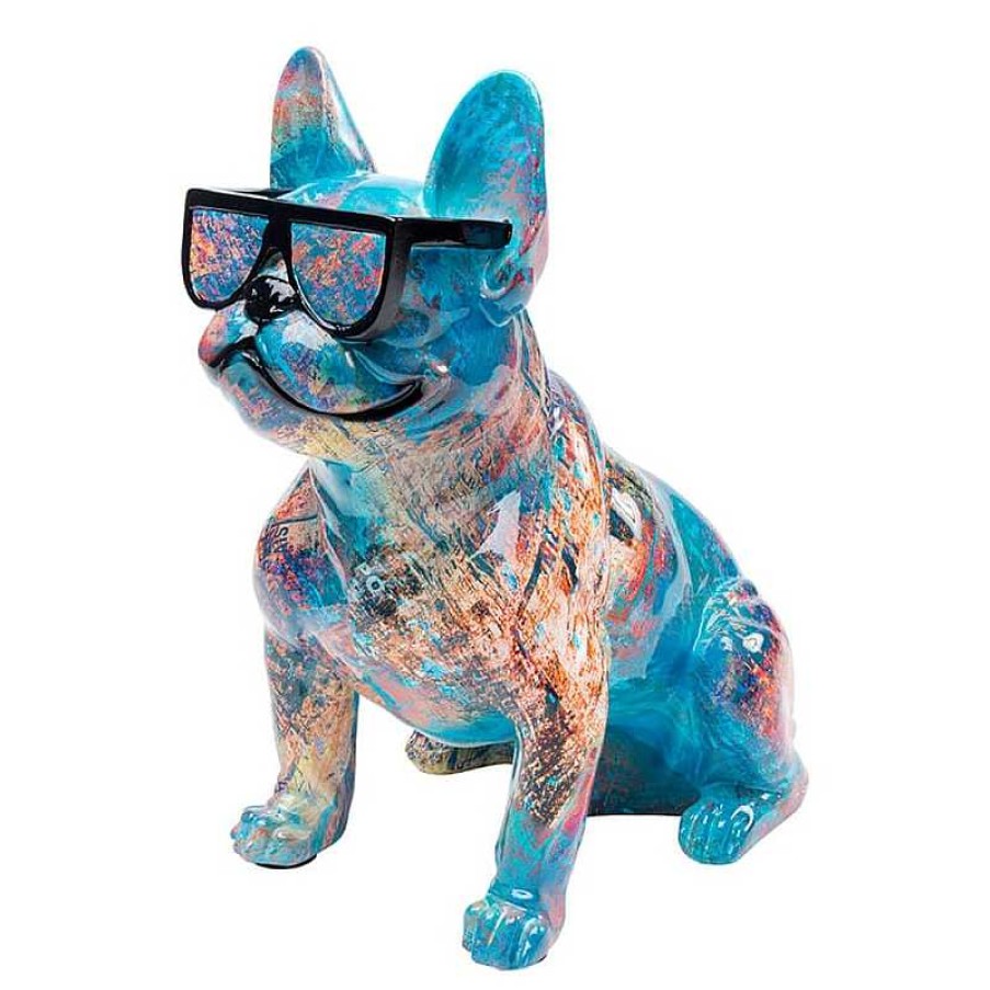 Decoraci N Kare Design Figuras De Dise O | Figura Bulldog Gafas Azul