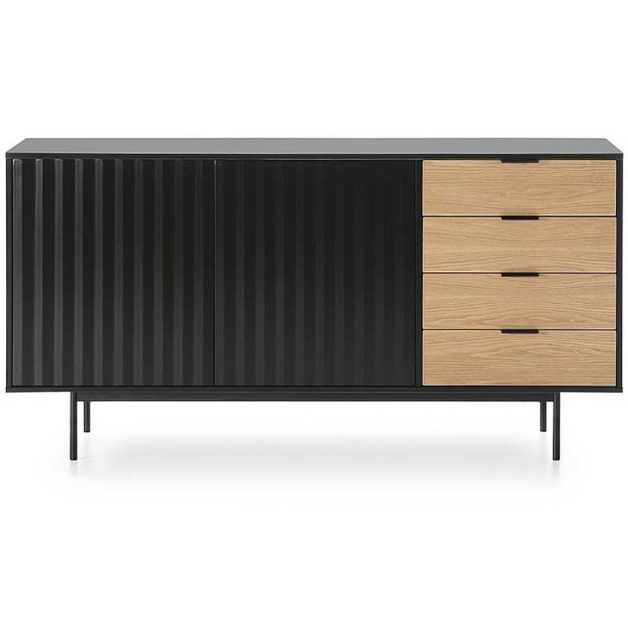 Muebles Teulat | Aparador Sierra Negro-Roble Claro