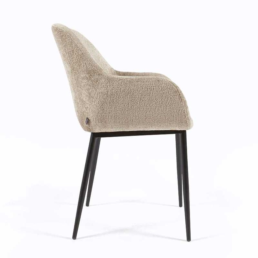 Sillas Kave Home | Silla Konna Chenilla Beige