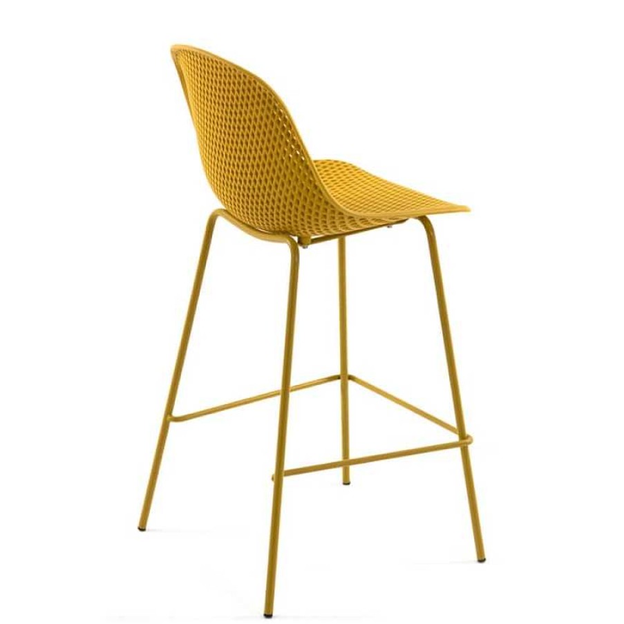 Sillas Kave Home | Taburete Quinby Amarillo