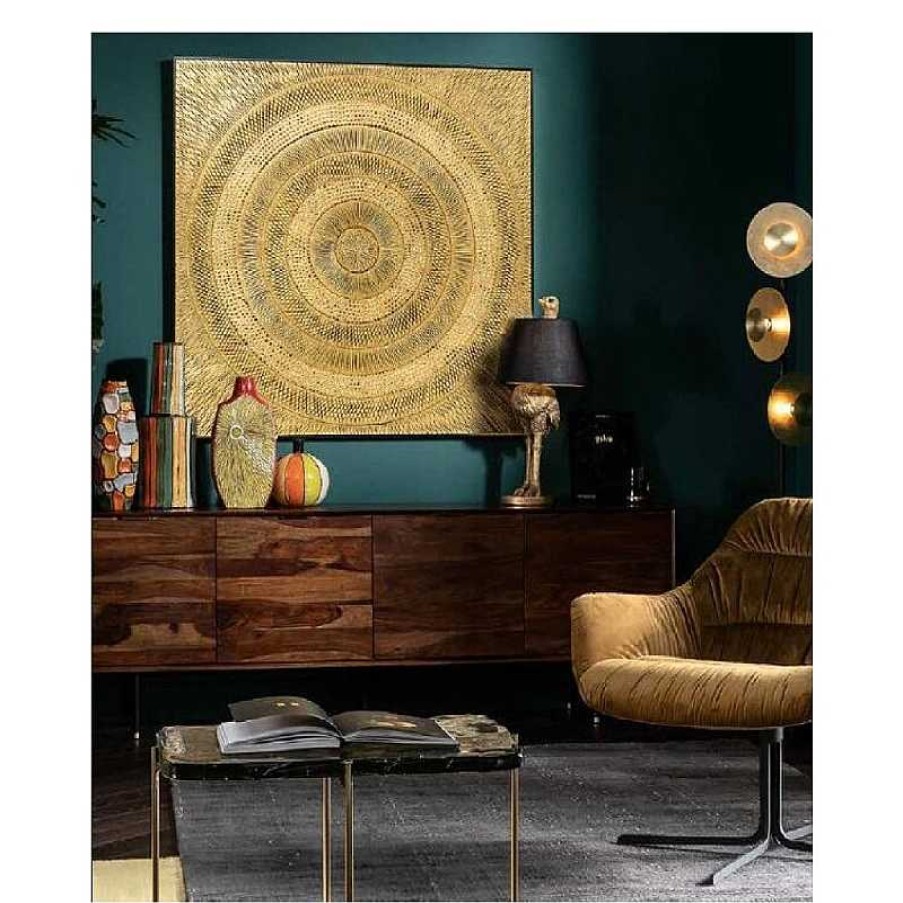 Decoraci N Kare Design Cuadros | Cuadro (Objetos) Art Circle Oro 120X120Cm