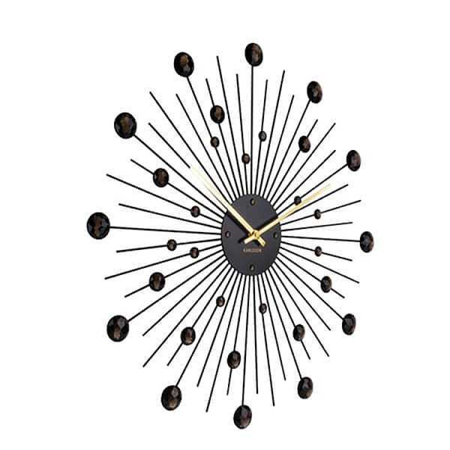 Decoraci N Karlsson Relojes Pared Y Sobremesa | Reloj De Pared Sunburst Negro