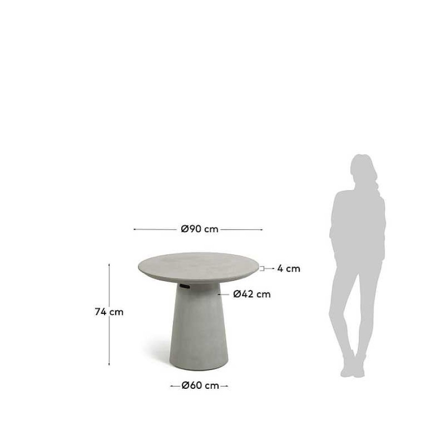 Mesas Kave Home | Mesa Comedor Itai Cemento