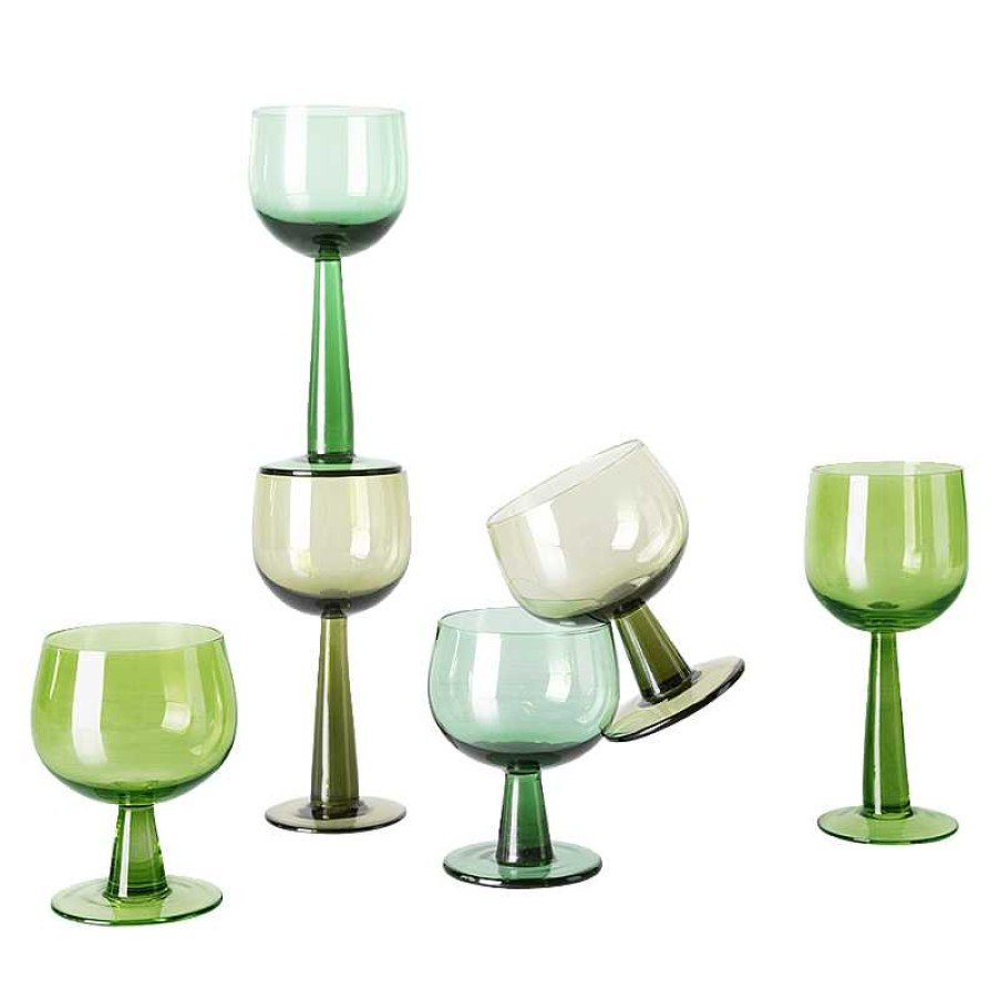 Decoraci N HKliving Accesorios De Cocina | Copa De Vino The Emeralds (Set De 4)