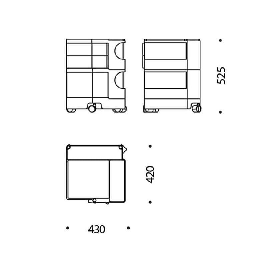 Muebles B-Line | Carro Boby White