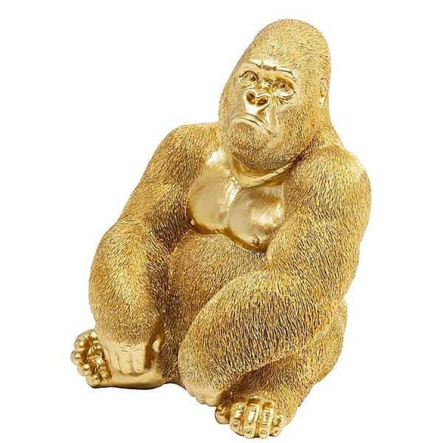 Decoraci N Kare Design Figuras De Dise O | Figura Gorilla Medium Dorada