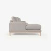 Sof S Kave Home | Sof Mihaela 3 Plazas Con Chaise Longue Izquierdo De Borrego Gris 264 Cm