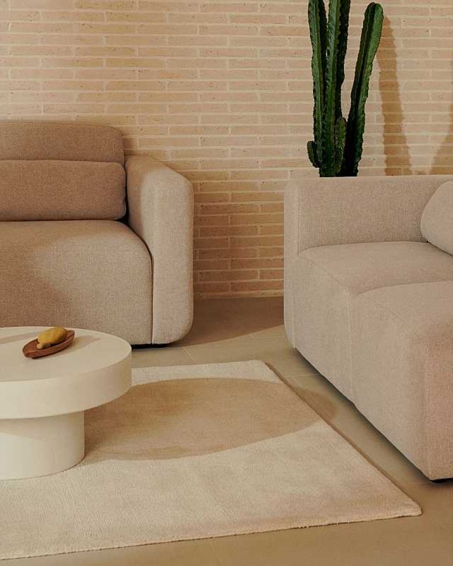 Sof S Kave Home | Sof Modular Neom 2 Plazas Con Terminal Beige 244 Cm