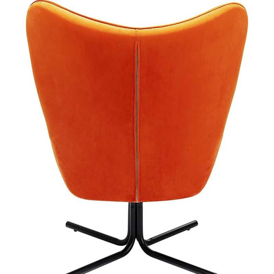 Sillones Kare Design | Butaca Giratoria Oscar Velvet Naranja