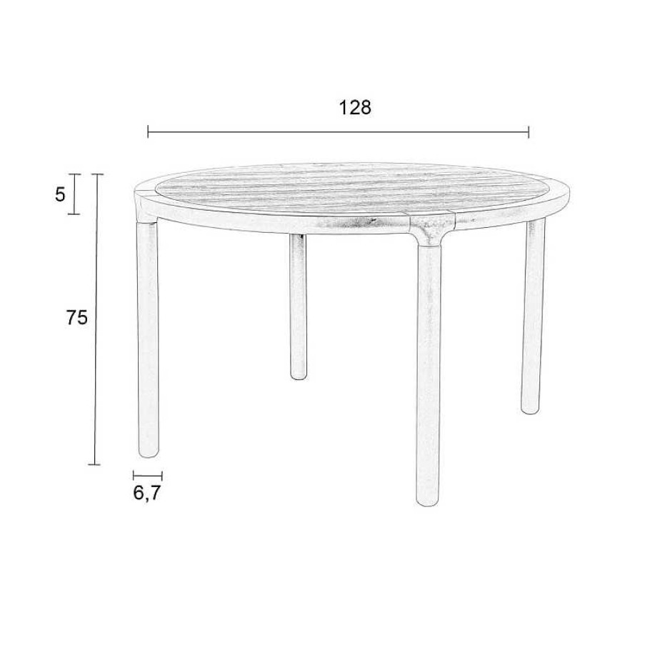 Mesas Zuiver | Mesa Comedor Storm Redonda 128Cm