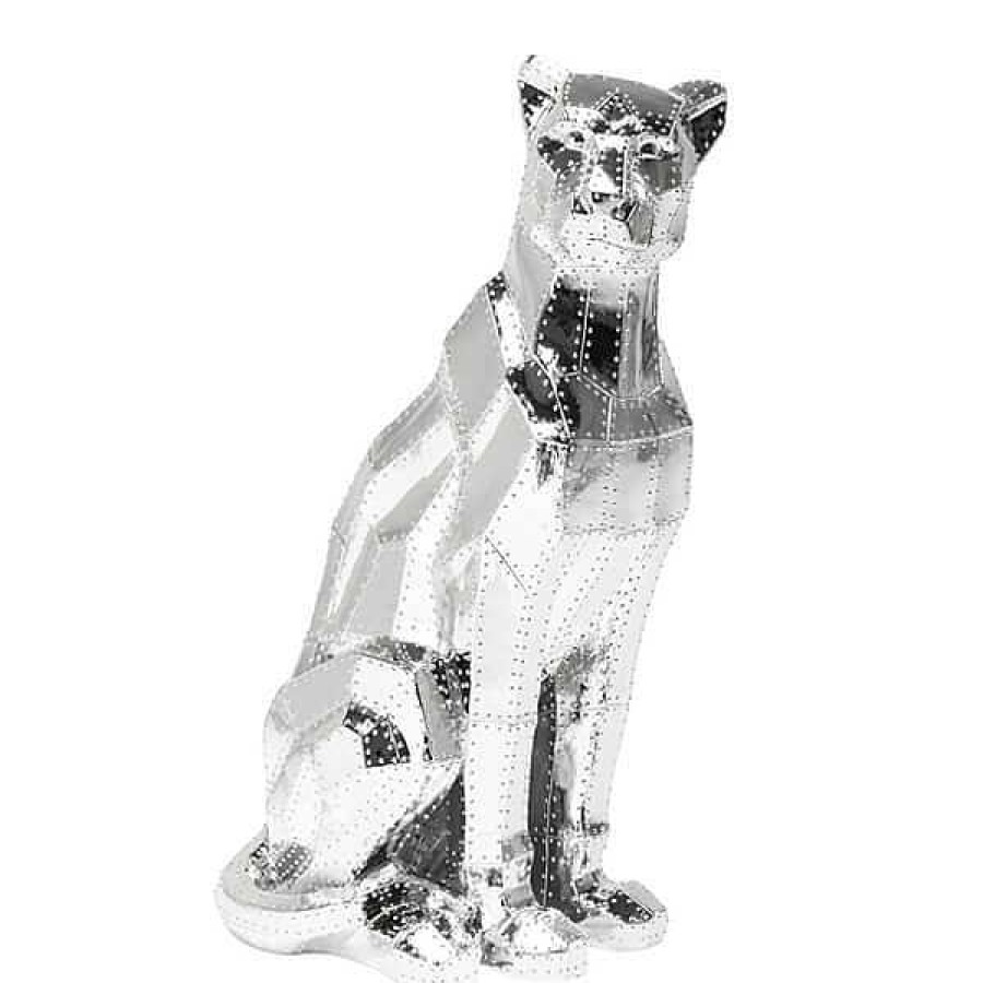 Decoraci N Kare Design Figuras De Dise O | Figura Pantera Sitting Cat Cromado