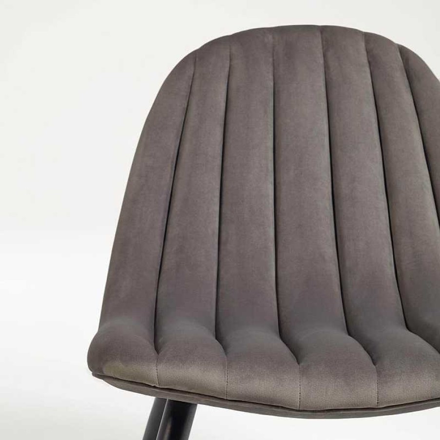 Sillones Kave Home | Sill N Marlene Terciopelo Gris