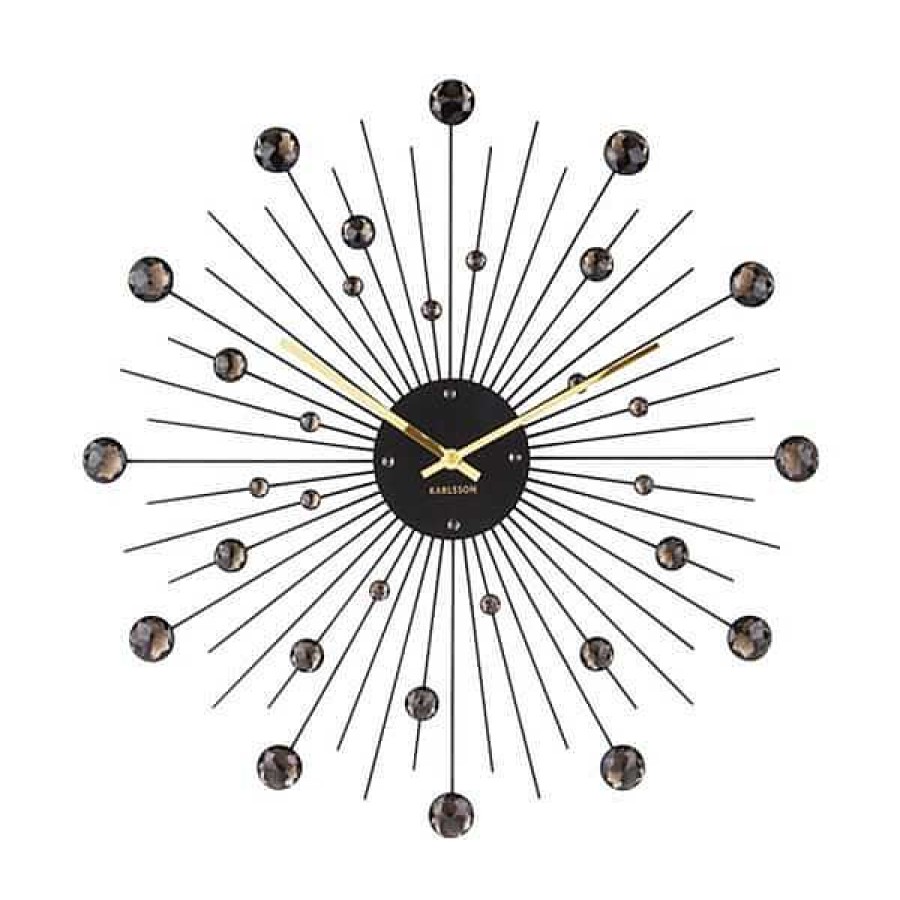 Decoraci N Karlsson Relojes Pared Y Sobremesa | Reloj De Pared Sunburst Negro