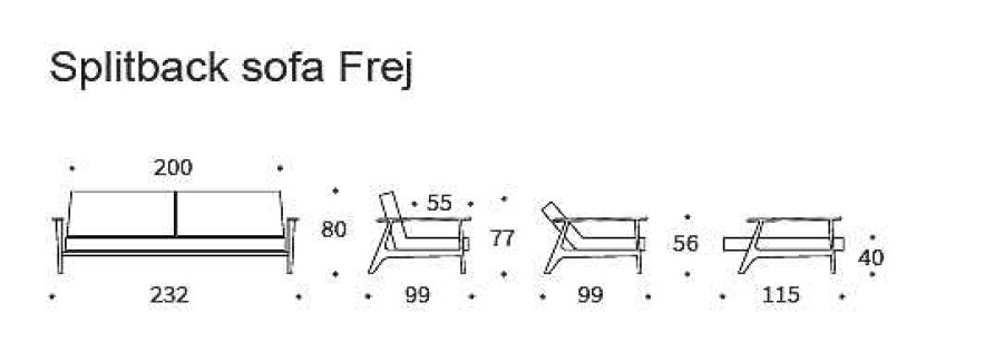 Sof S Innovation Living | Sof Cama Azul Splitback Frej