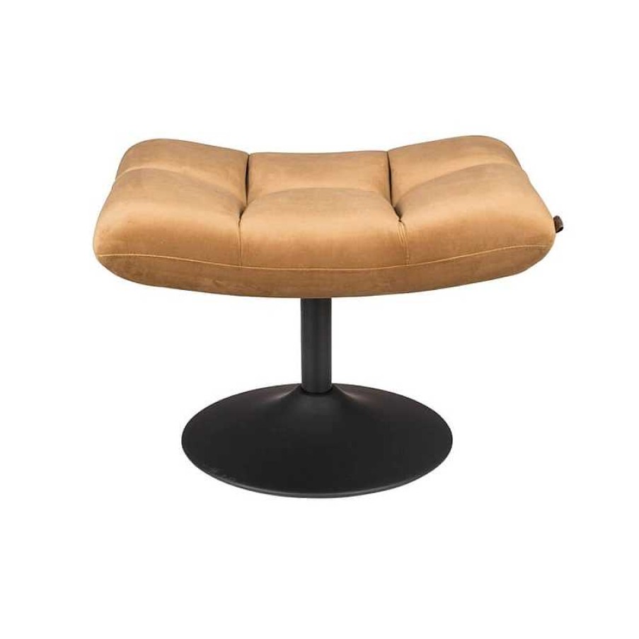 Sillas Dutchbone | Puff Hocker Bar Velvet Dorado