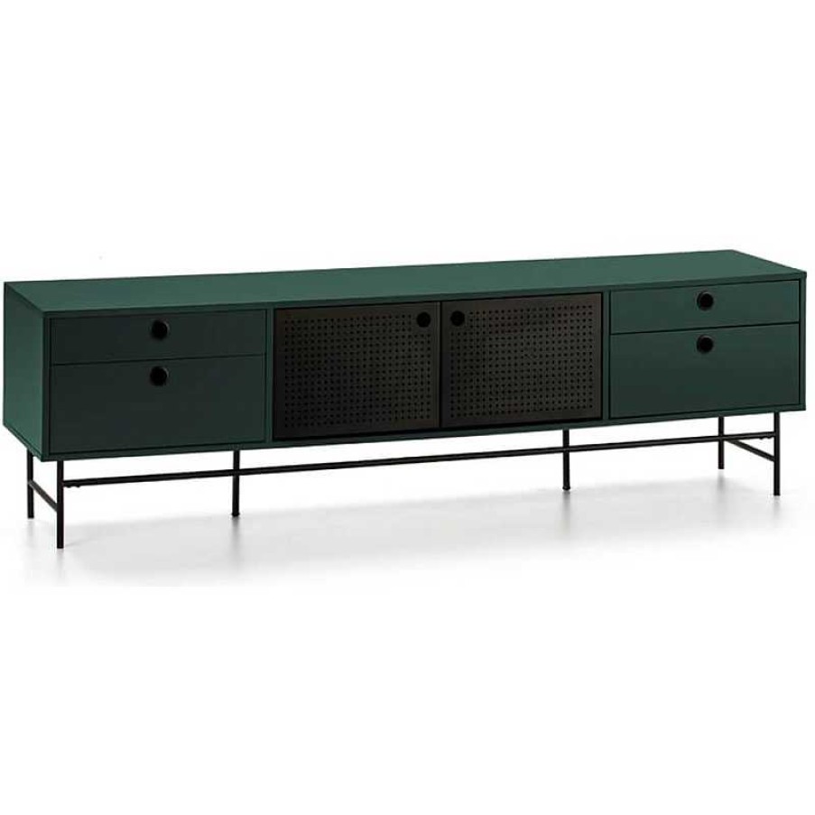 Muebles Teulat | Mueble Tv Punto Negro- Verde