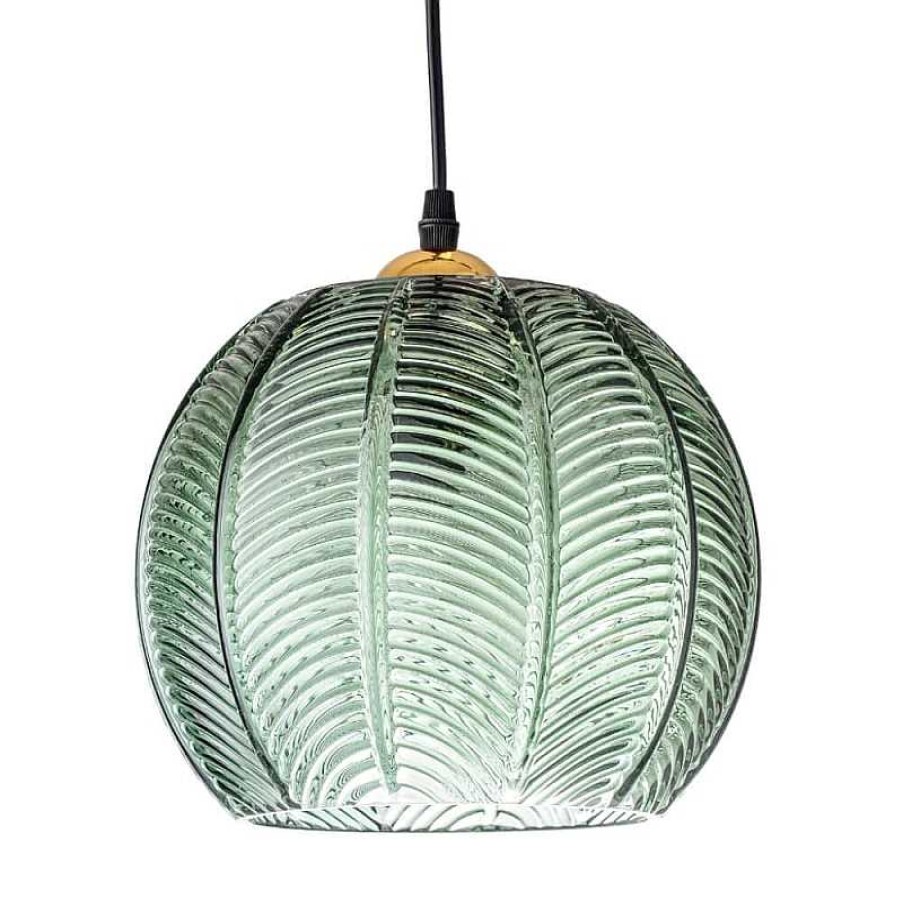 Iluminaci N Bloomingville | L Mpara De Techo Green Leaf