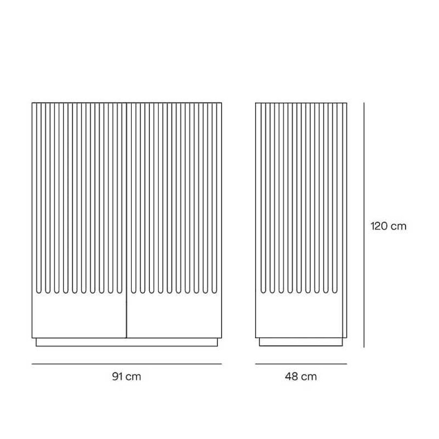 Muebles Teulat | Mueble Auxiliar Doric Blanco