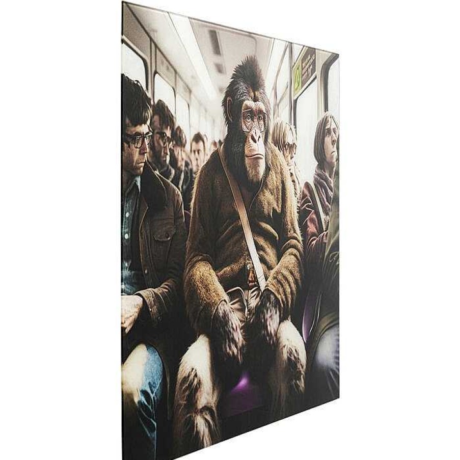 Decoraci N Kare Design Cuadros | Cuadro Cristal Commuter Monkey 60X60Cm