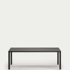 Muebles De Jard N Kave Home | Mesa De Exterior Culip De Aluminio Con Acabado Gris 220 X 100 Cm