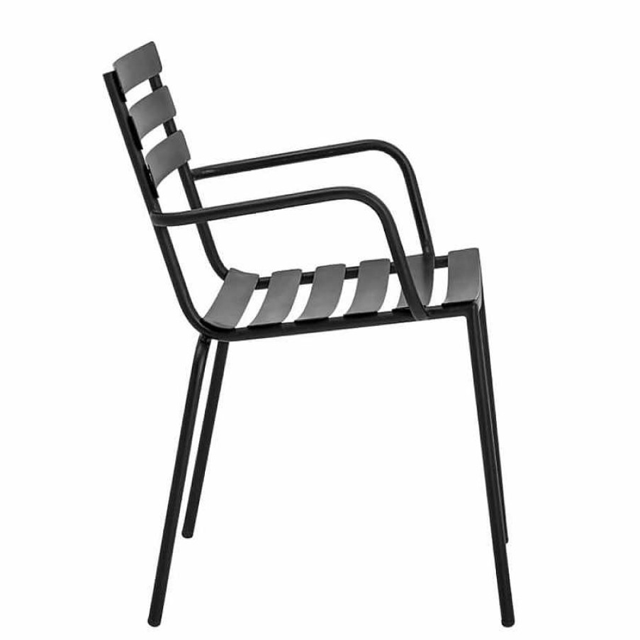 Muebles De Jard N Bloomingville | Silla Exterior Metal Negra Monsi