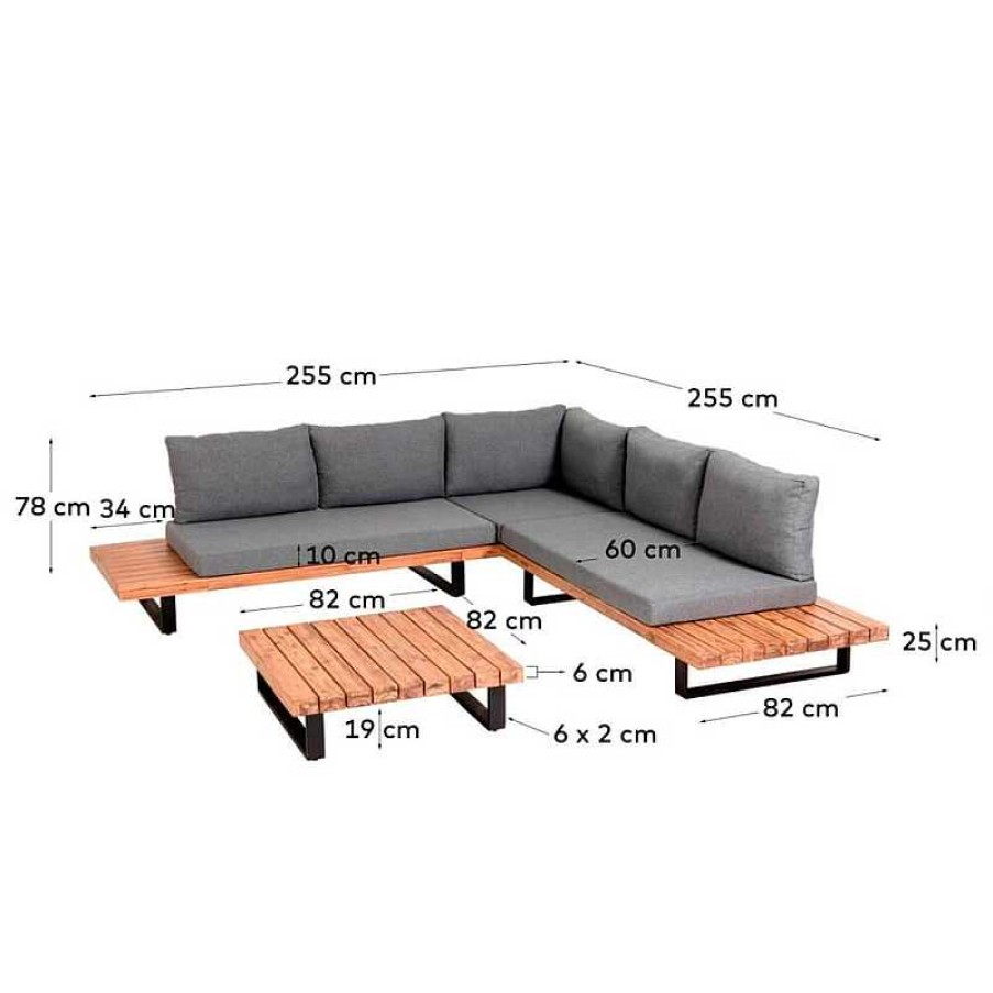 Muebles De Jard N Kave Home | Set Zalika Sof + Mesa