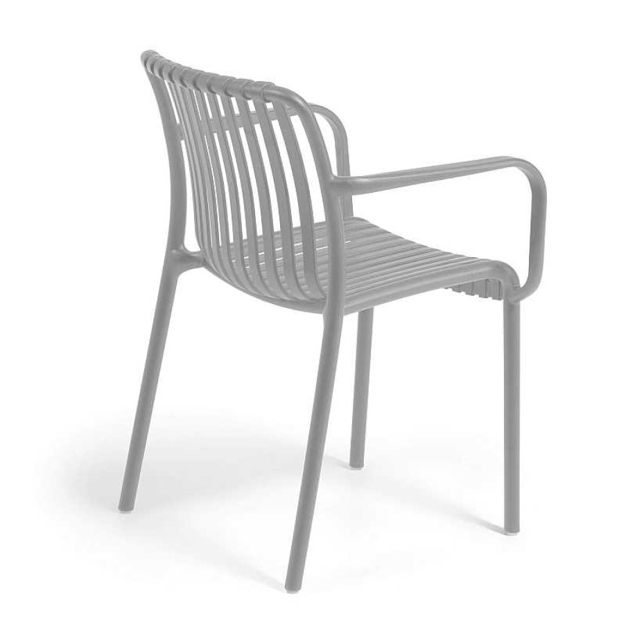 Muebles De Jard N Kave Home | Silla Exterior Isabellini Gris Claro