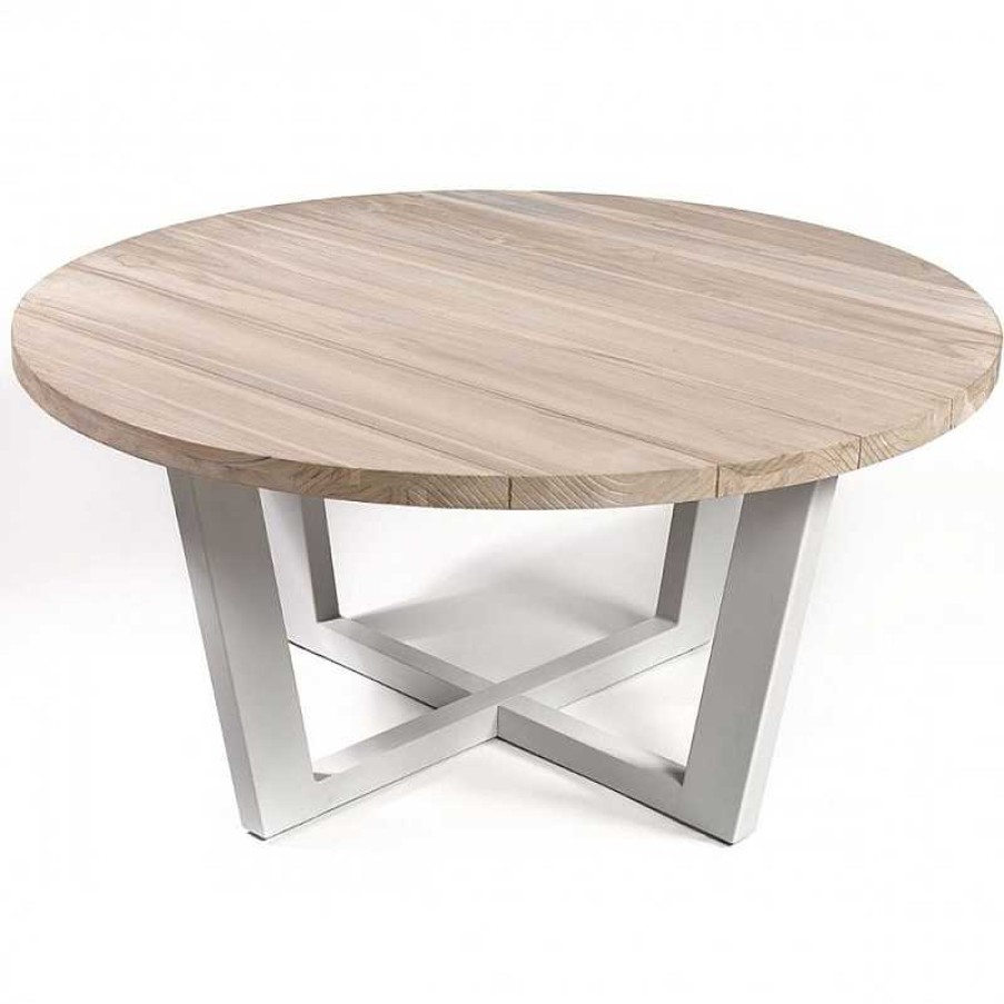 Muebles De Jard N Crisal decoracion | Mesa Comedor Exterior Redonda Ivory Teca