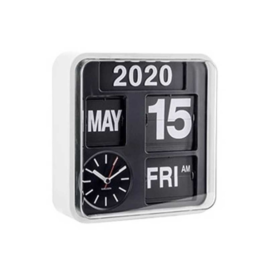 Decoraci N Karlsson Relojes Pared Y Sobremesa | Reloj De Pared Blanco Mini Flip