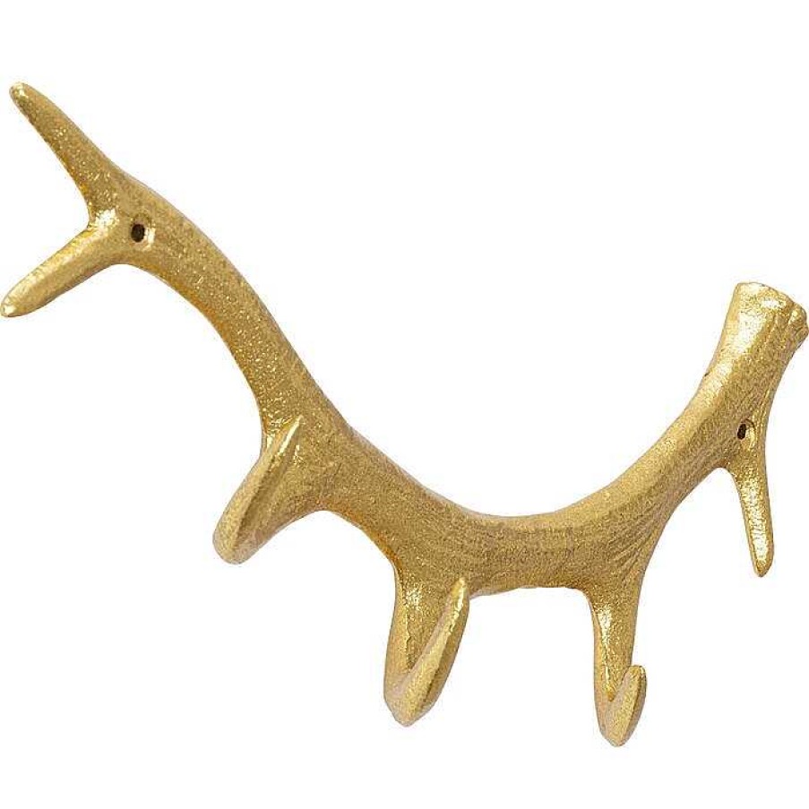 Decoraci N Kare Design Percheros | Perchero Pared Antler Dorado