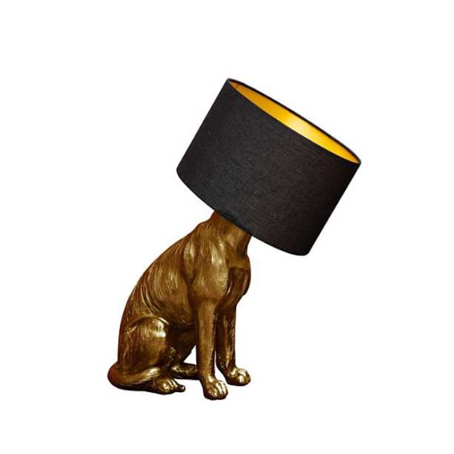 Iluminaci N Chehoma | L Mpara De Mesa Gold Dog