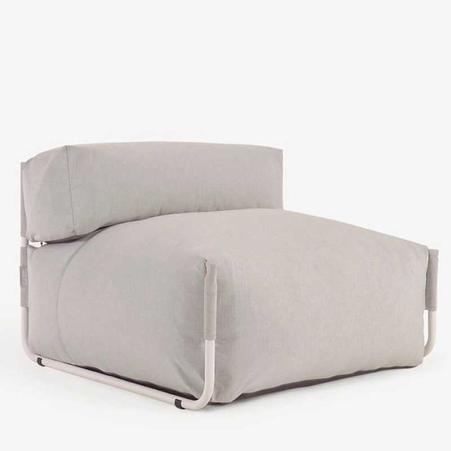 Muebles De Jard N Kave Home | Puff Sof Modular Exterior Square Gris Claro