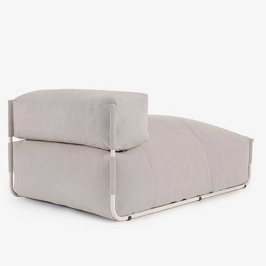 Muebles De Jard N Kave Home | Puff Lounge Square Exterior Gris Claro