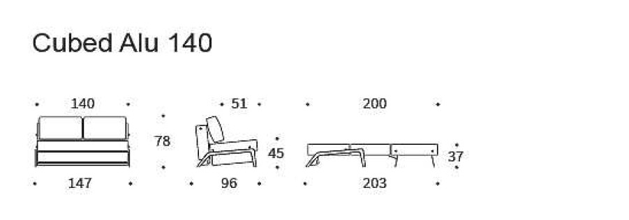 Sof S Innovation Living | Sof Cama Cubed 140 Alu