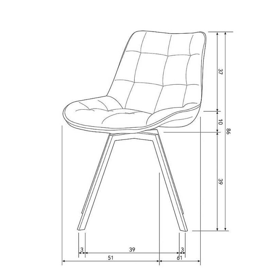 Sillas WOOOD | Silla Sutton Antracita