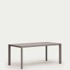 Muebles De Jard N Kave Home | Mesa De Exterior Culip De Aluminio Con Acabado Marr N 180 X 90 Cm