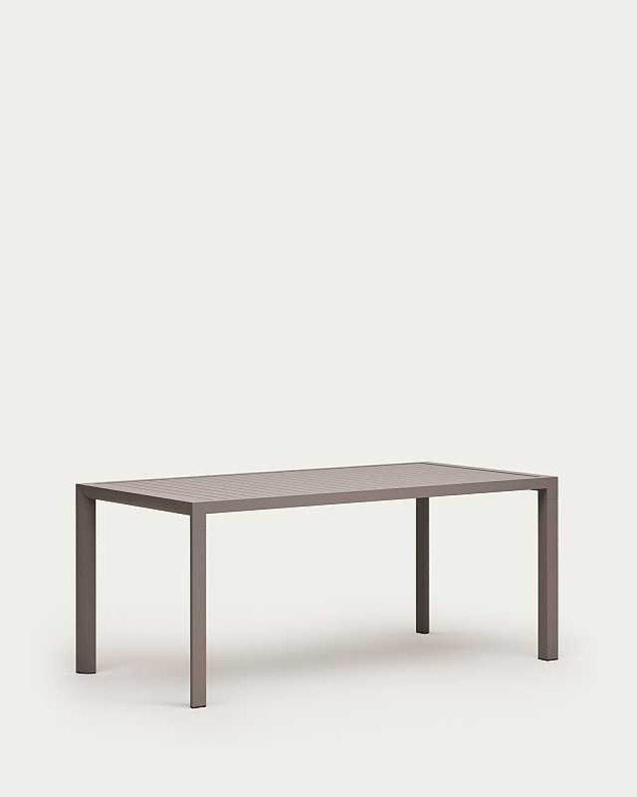 Muebles De Jard N Kave Home | Mesa De Exterior Culip De Aluminio Con Acabado Marr N 180 X 90 Cm