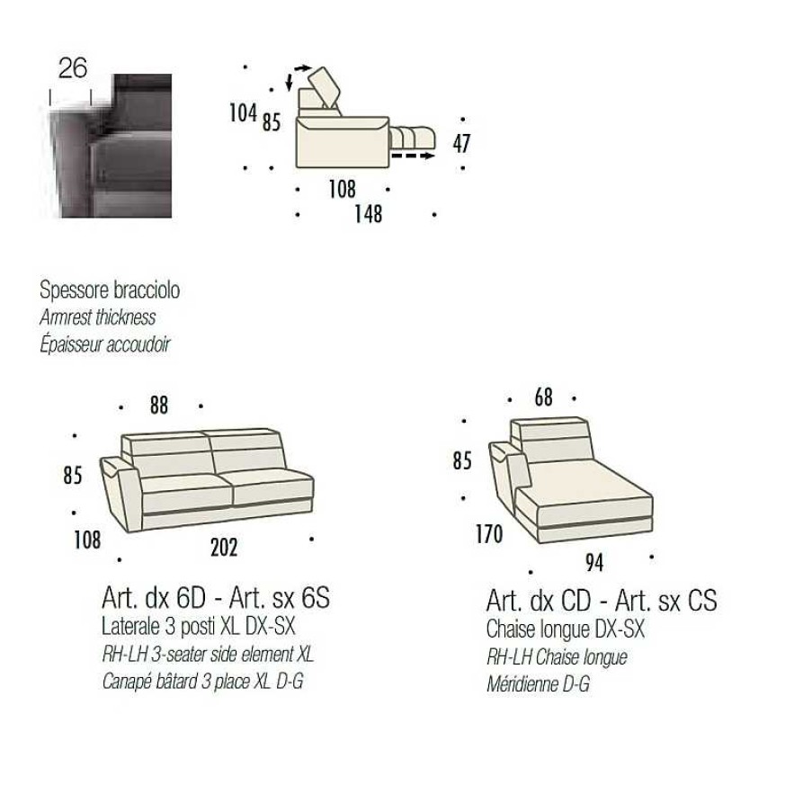 Sof S Felis | Sof Chaise Longue Winston Felis