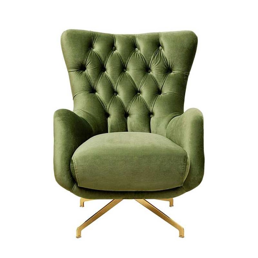 Sillones Kare Design | Sill N Giratorio Bellini Velvet Verde