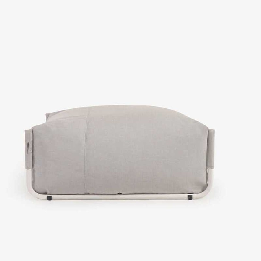 Muebles De Jard N Kave Home | Puff Square Exterior Gris Claro