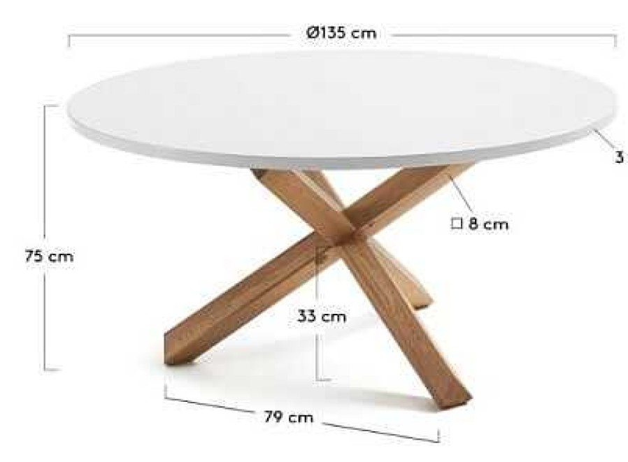 Mesas Kave Home | Mesa Comedor Redonda Lotus