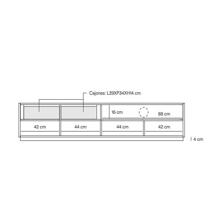 Muebles Teulat | Mueble Tv Doric Negro