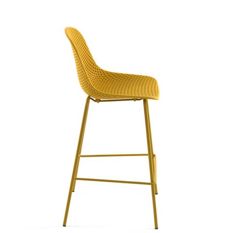 Sillas Kave Home | Taburete Quinby Amarillo