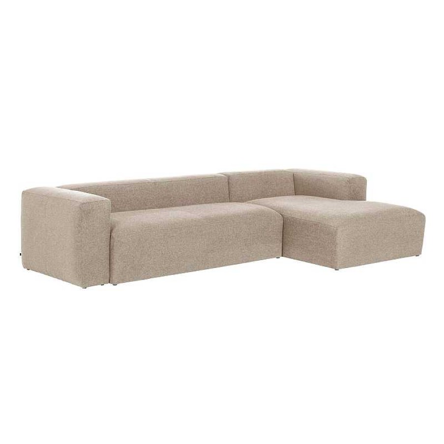 Sof S Kave Home | Sof Blok Chaise Longue Beige