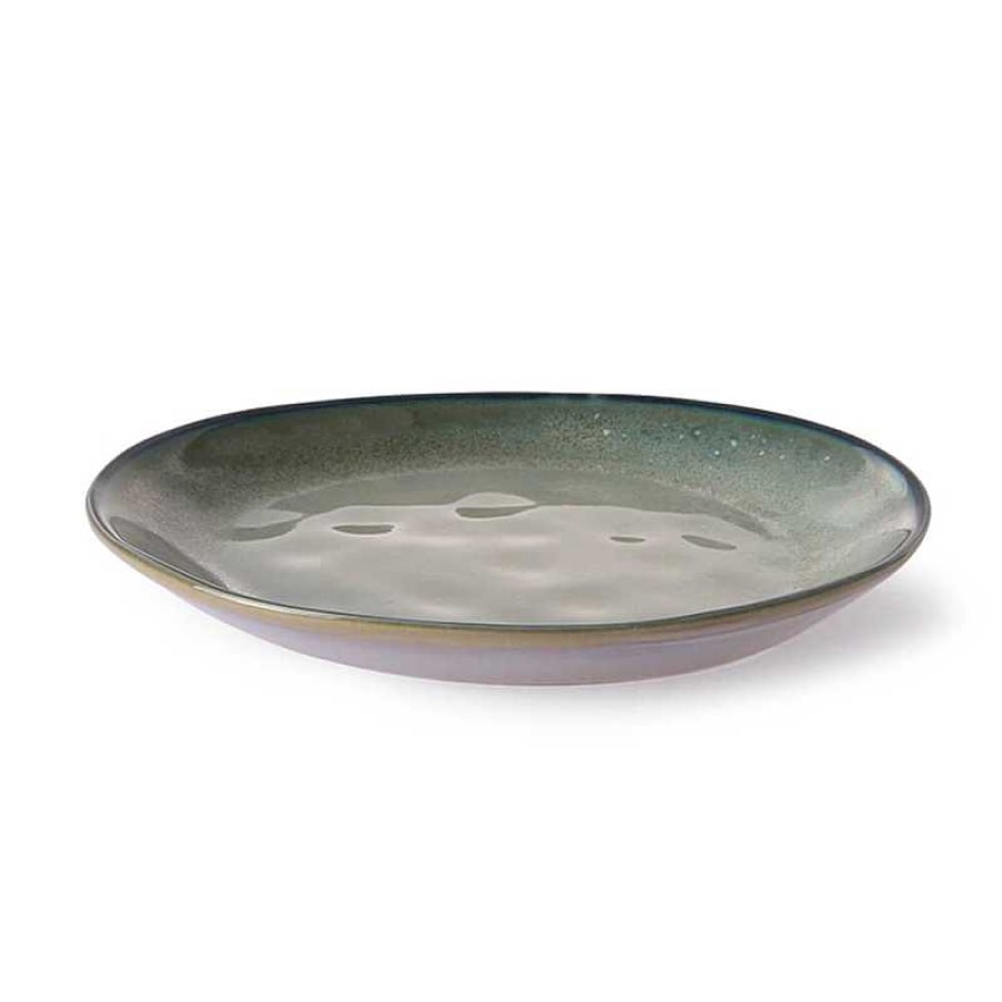 Decoraci N HKliving Platos | Plato Llano Greygreen