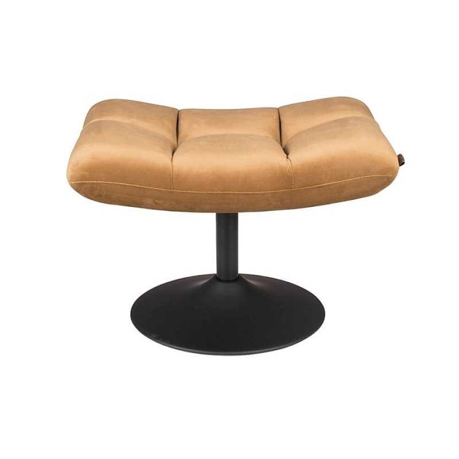 Sillas Dutchbone | Puff Hocker Bar Velvet Dorado